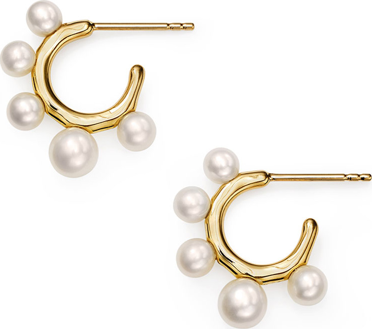 IPPOLITA 18k Nova Huggie Hoop Earrings, Mother-of-Pearl