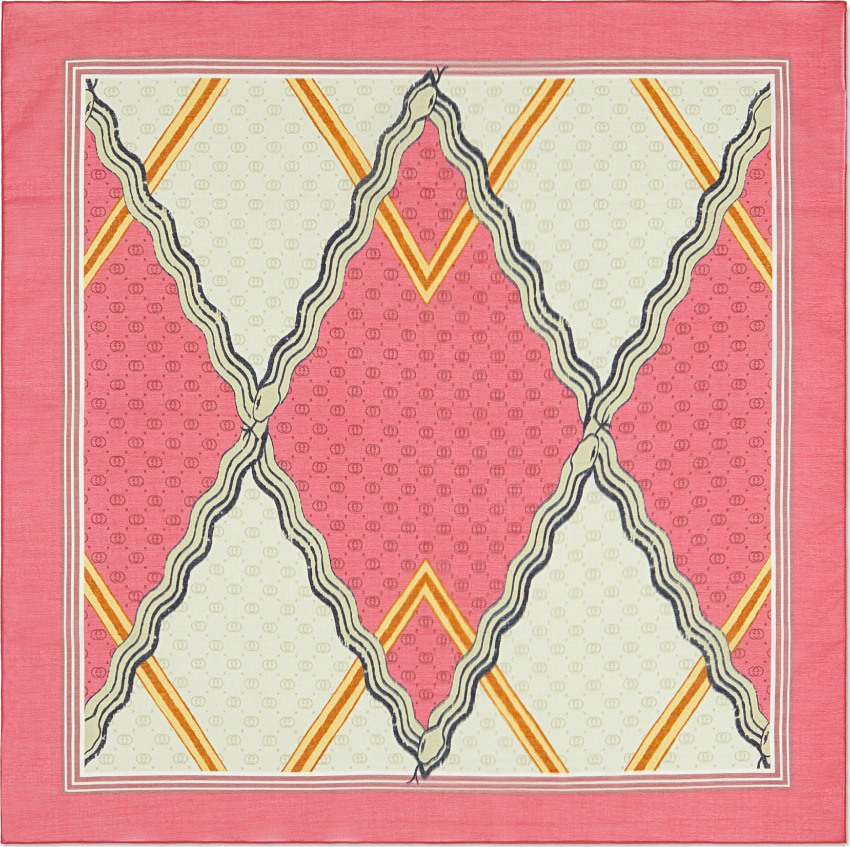 Gucci Snake Print Cotton Scarf