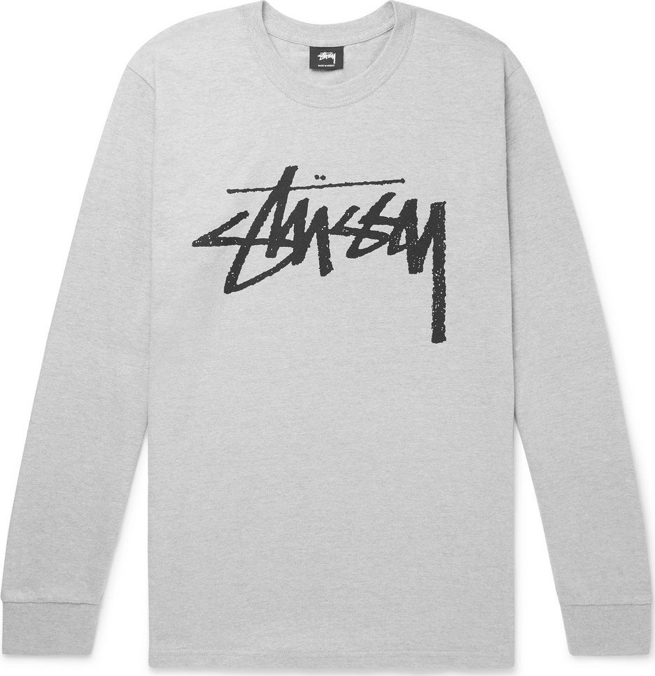 Stussy Stock Logo-Print Cotton-Blend Jersey T-Shirt