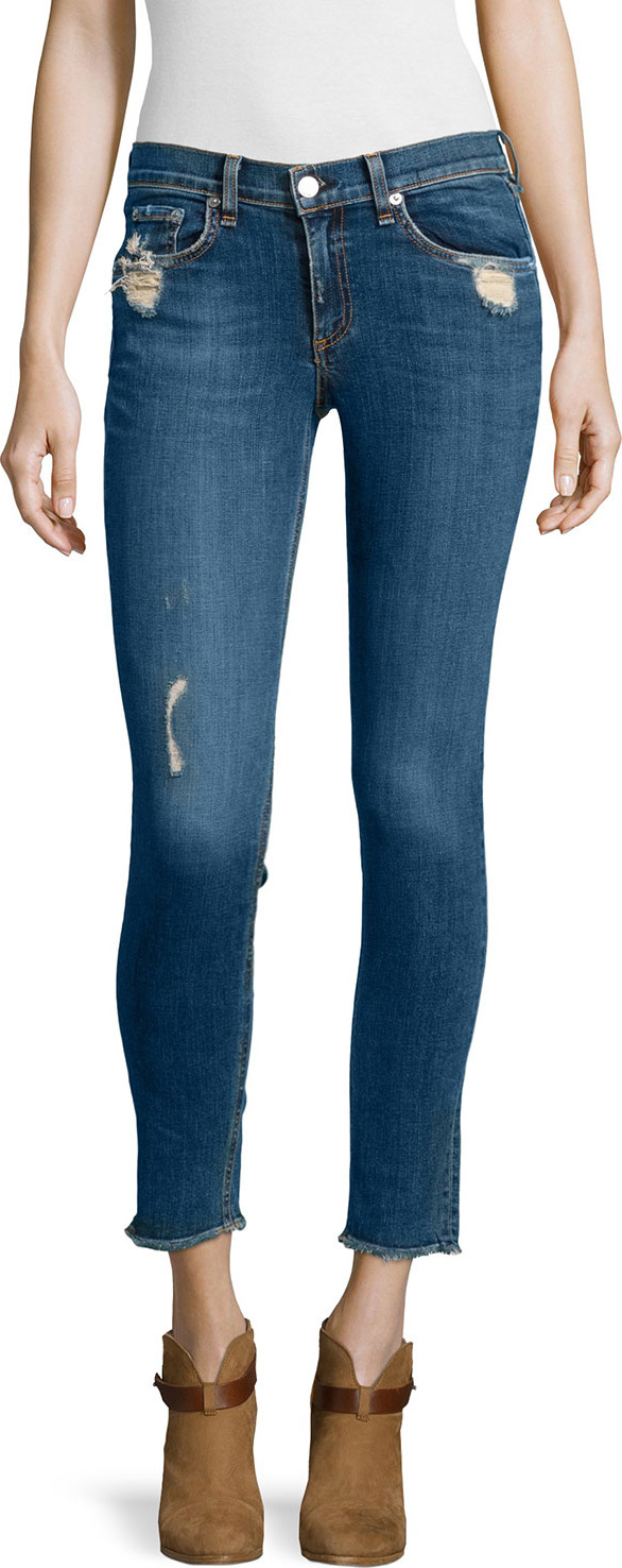 Rag & Bone Destroyed Dark Skinny Jeans, La Paz