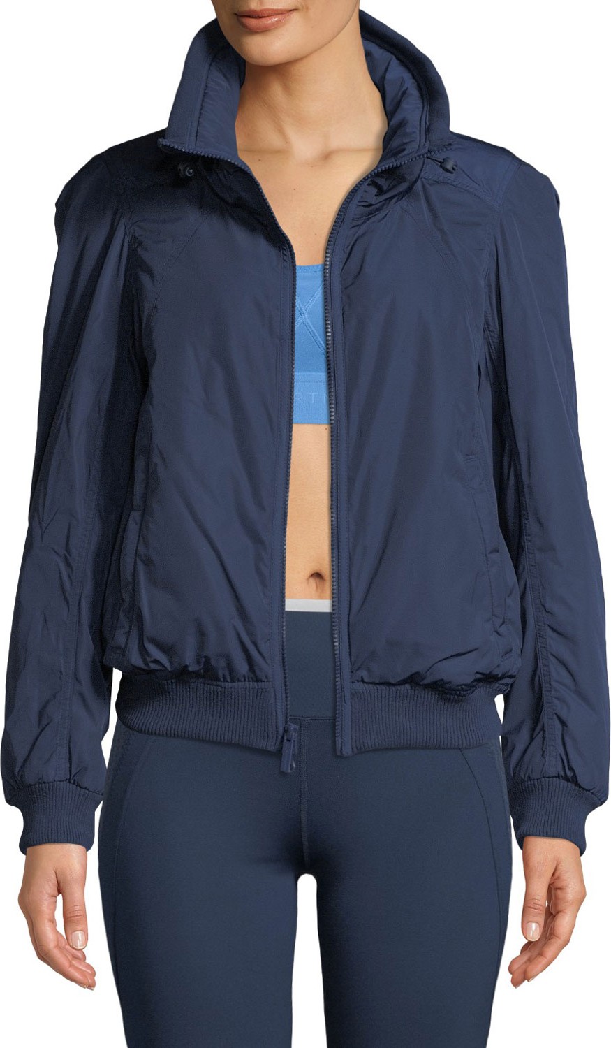 Adidas By Stella McCartney Padded Zip-Front Short Training Jacket