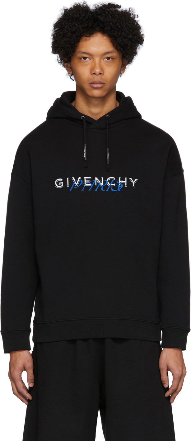 Givenchy Black Calligraphic Print Hoodie