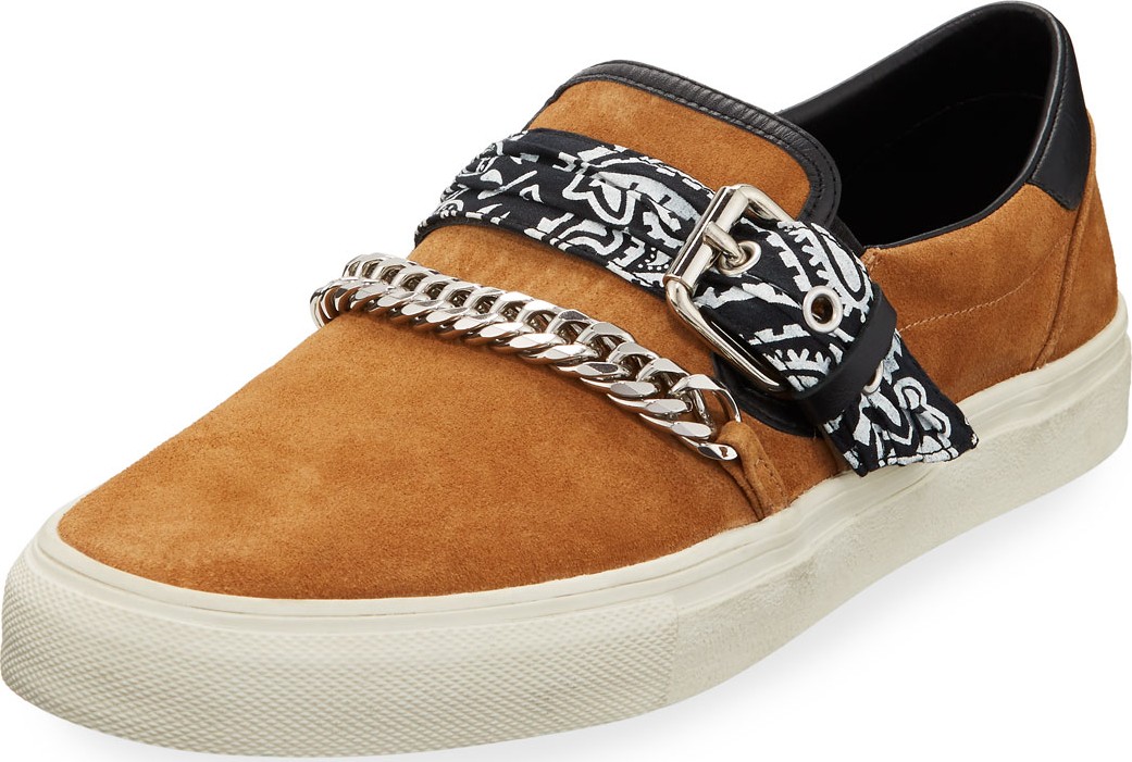 Amiri Men's Suede Slip-On Bandana Sneakers
