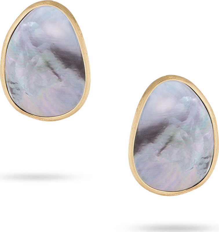Marco Bicego Lunaria Stud Earrings with Black Mother-of-Pearl