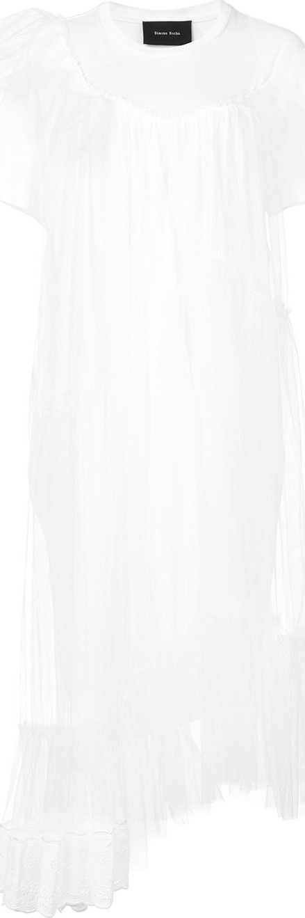 Simone Rocha pleated tulle midi dress