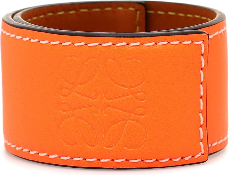 LOEWE Anagram leather snap bracelet