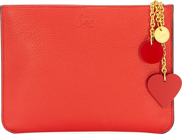 Christian Louboutin Loubicute Calf Empire Charms Clutch Bag