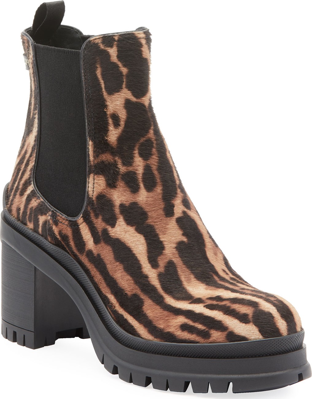 Prada Cheetah-Print Lug-Sole Boots