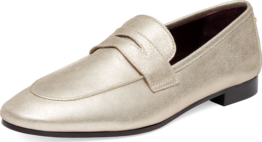Bougeotte Flaneur Metallic Leather Loafers