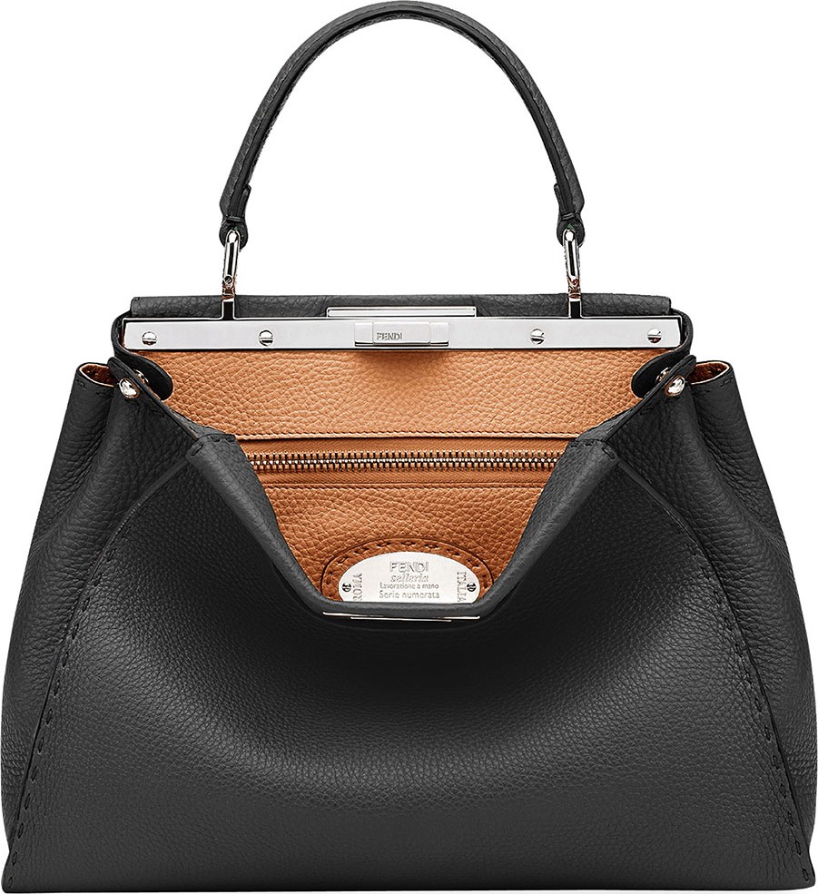 Fendi Peekaboo Medium Leather Satchel Bag
