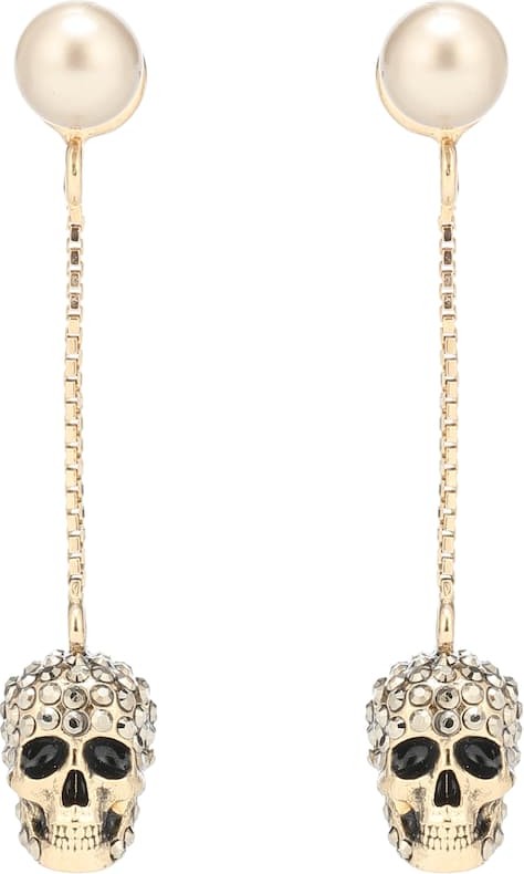 Alexander McQueen Skull crystal-embellished earrings