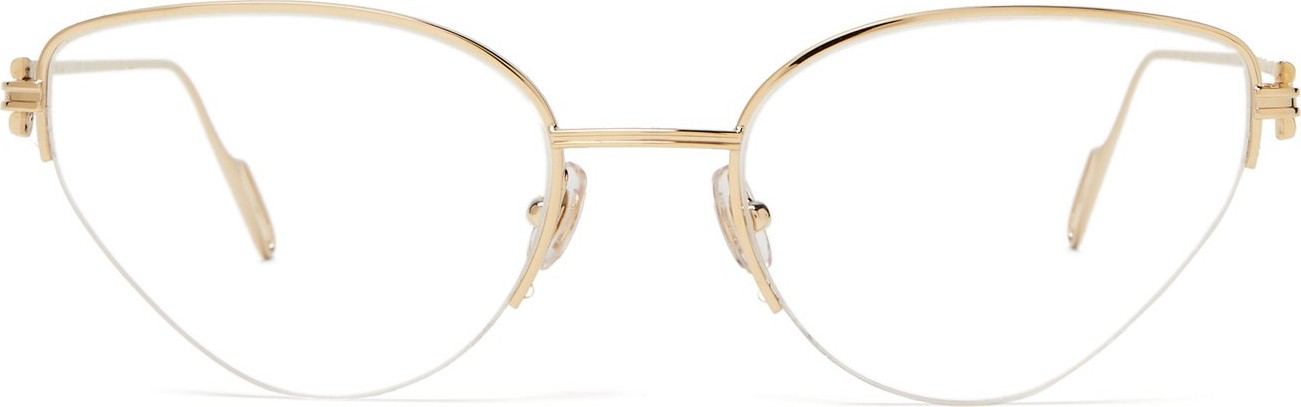 Cartier Première de Cartier cat-eye metal glasses