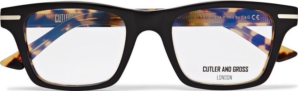 CUTLER AND GROSS Square-Frame tortoiseshell Acetate Optical Glasses