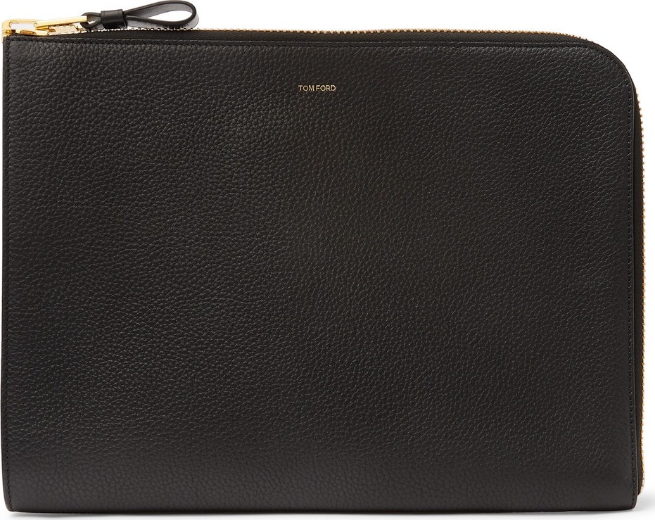 TOM FORD Full-Grain Leather Zip-Around Pouch