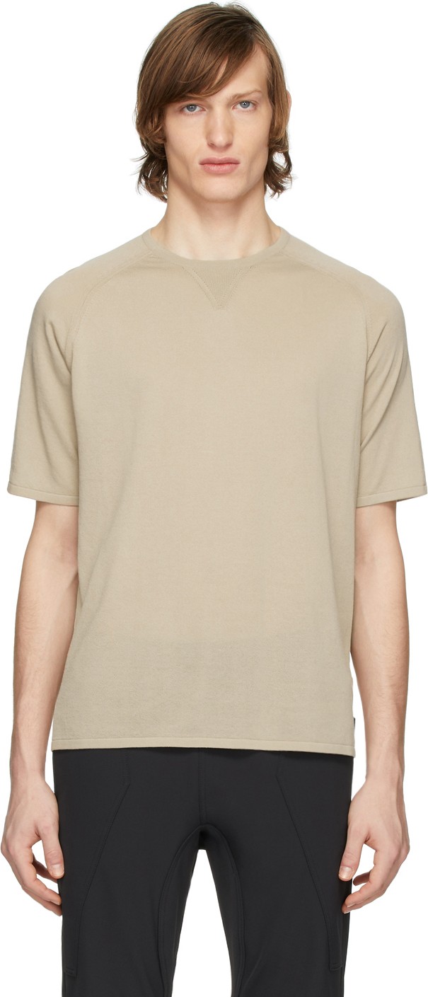 Z Zegna Beige Knit T-Shirt