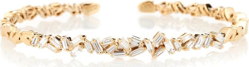 Suzanne Kalan Fireworks 18kt gold and diamond bangle