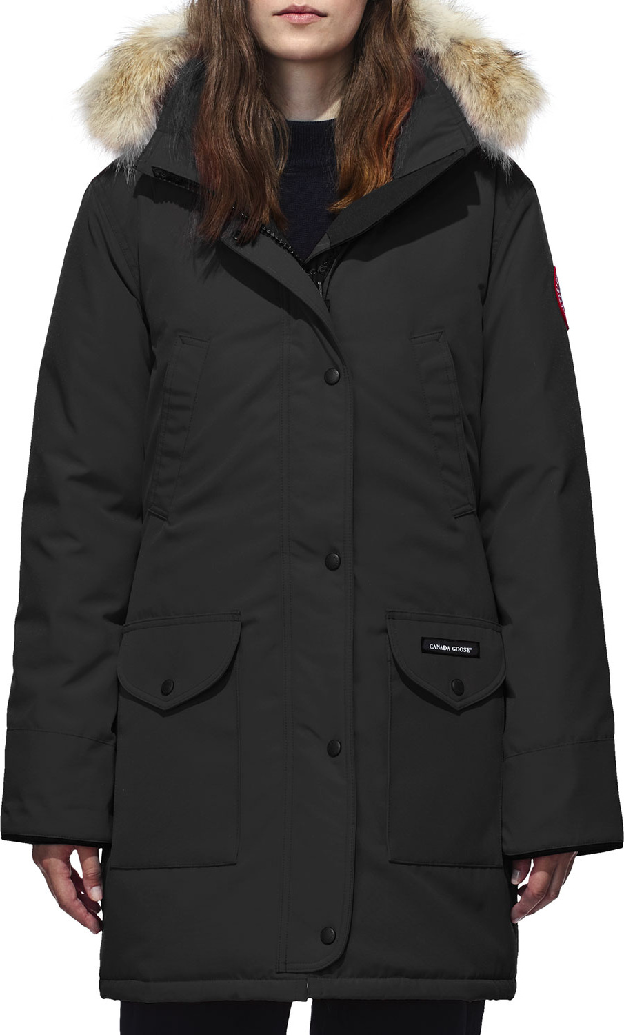 Canada Goose Trillium Down Parka Coat w/ Natural Coyote Fur Trim