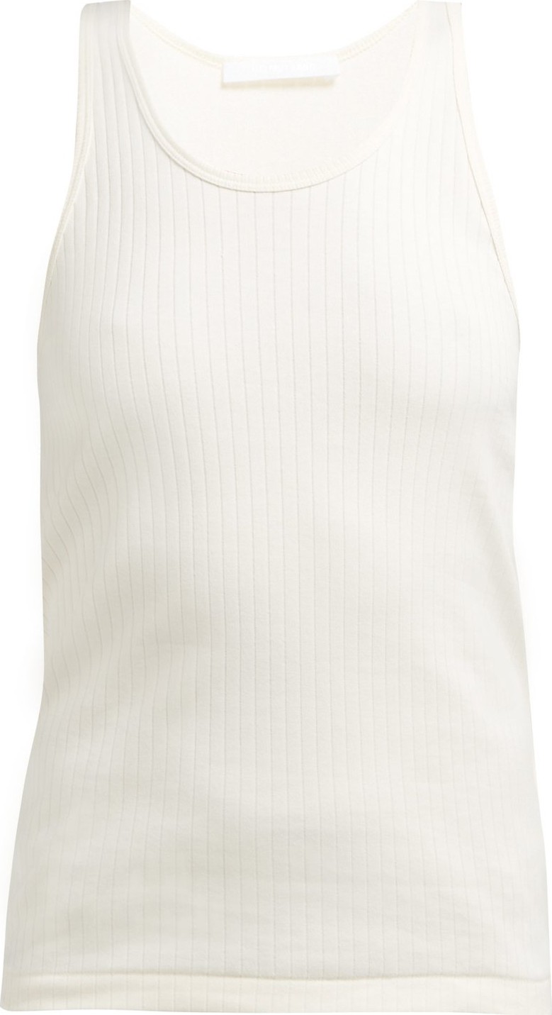 Helmut Lang Ribbed cotton tank top
