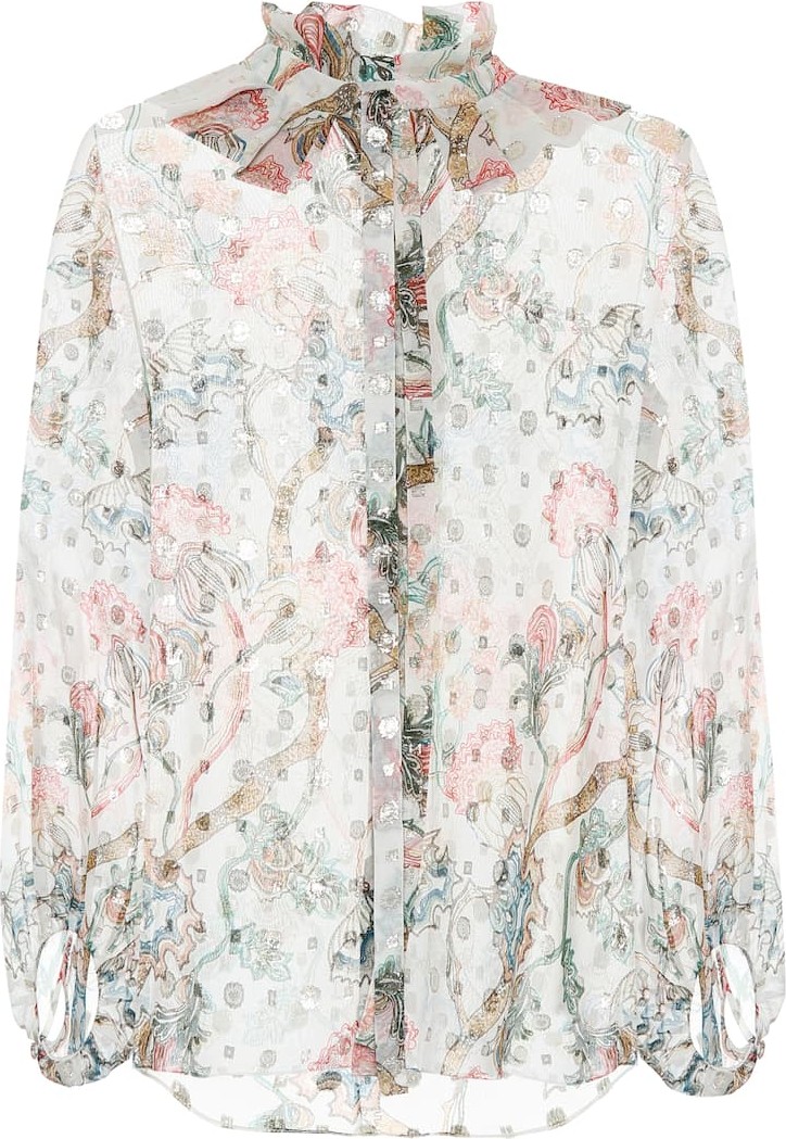 Chloe Silk fil coupé shirt