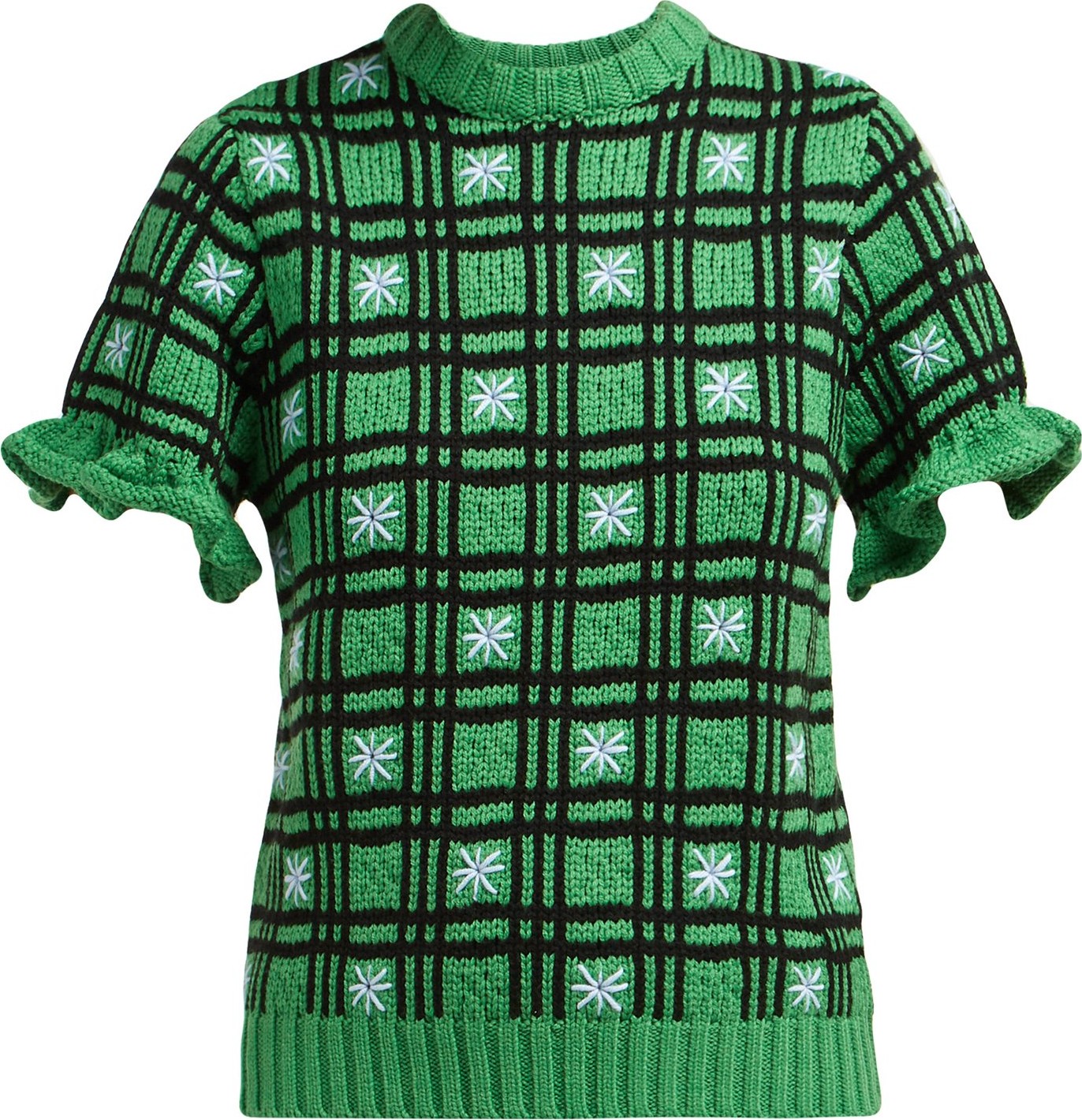 Shrimps Fio checked wool-blend sweater