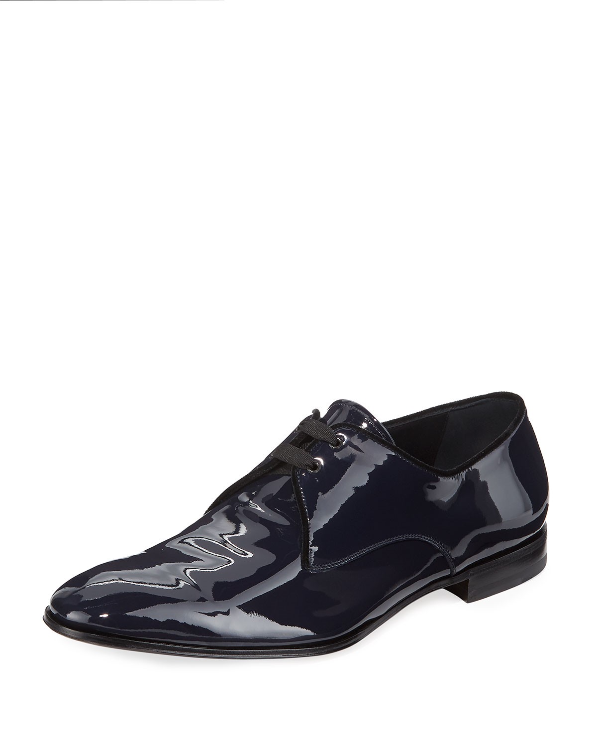 Salvatore Ferragamo Men's Broadway Patent Leather Oxford Shoe
