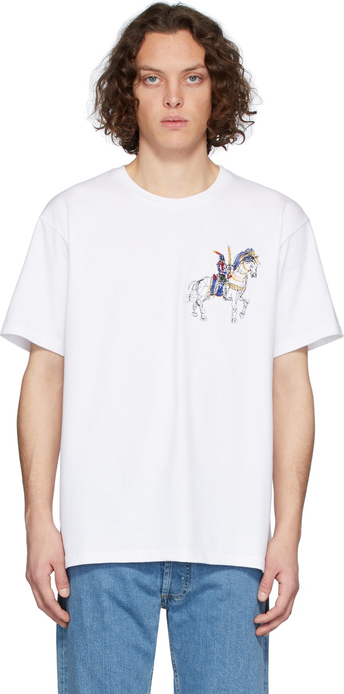 J.W.Anderson White Camelot Embroidery T-Shirt