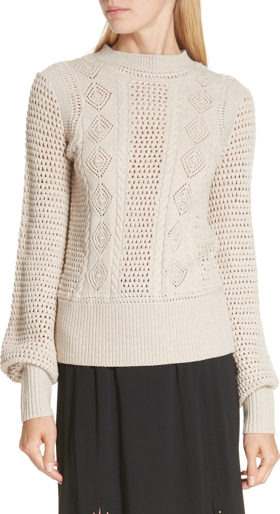 See By Chloé Pointelle Knit Sweater