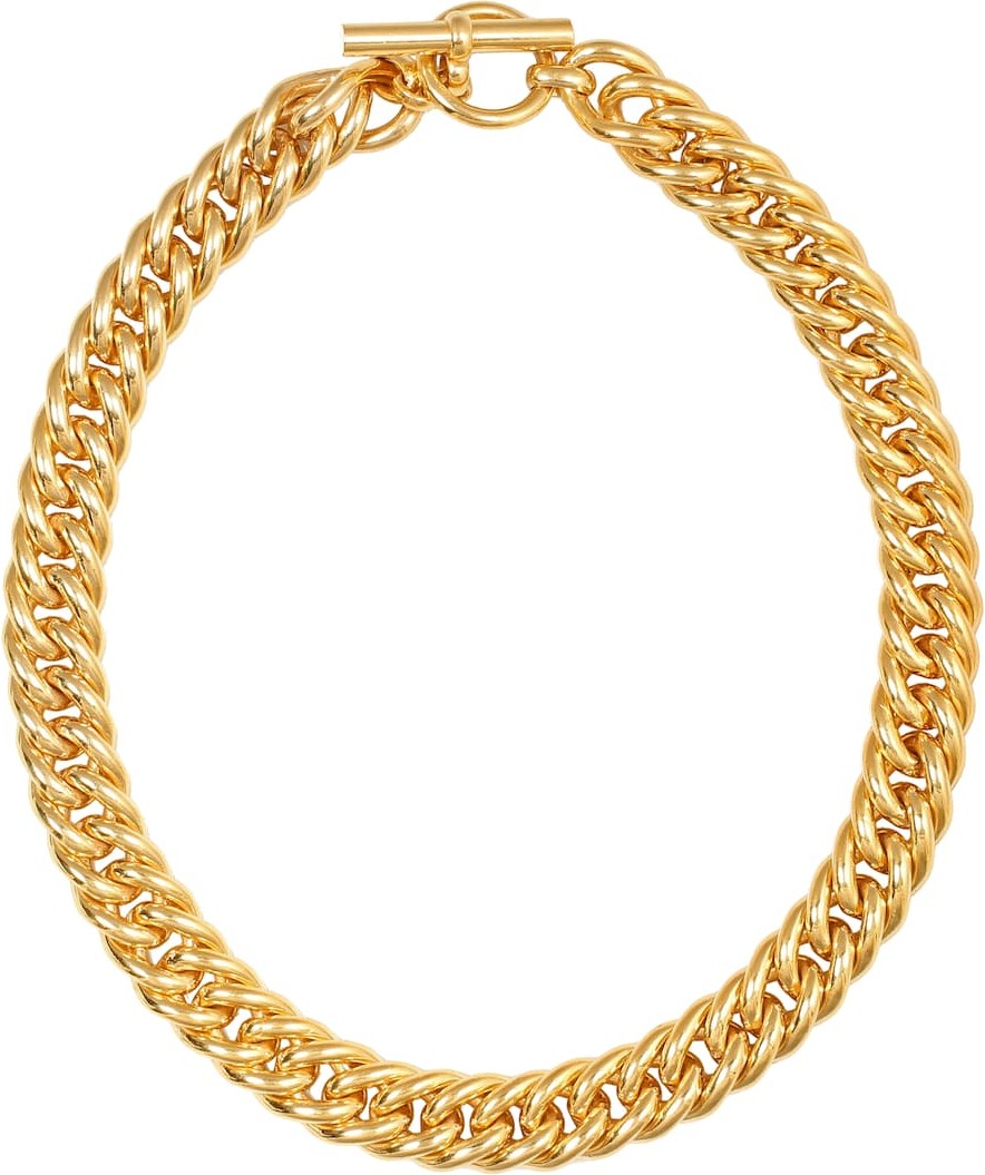Tilly Sveaas Large Curb 18kt gold-plated chain necklace