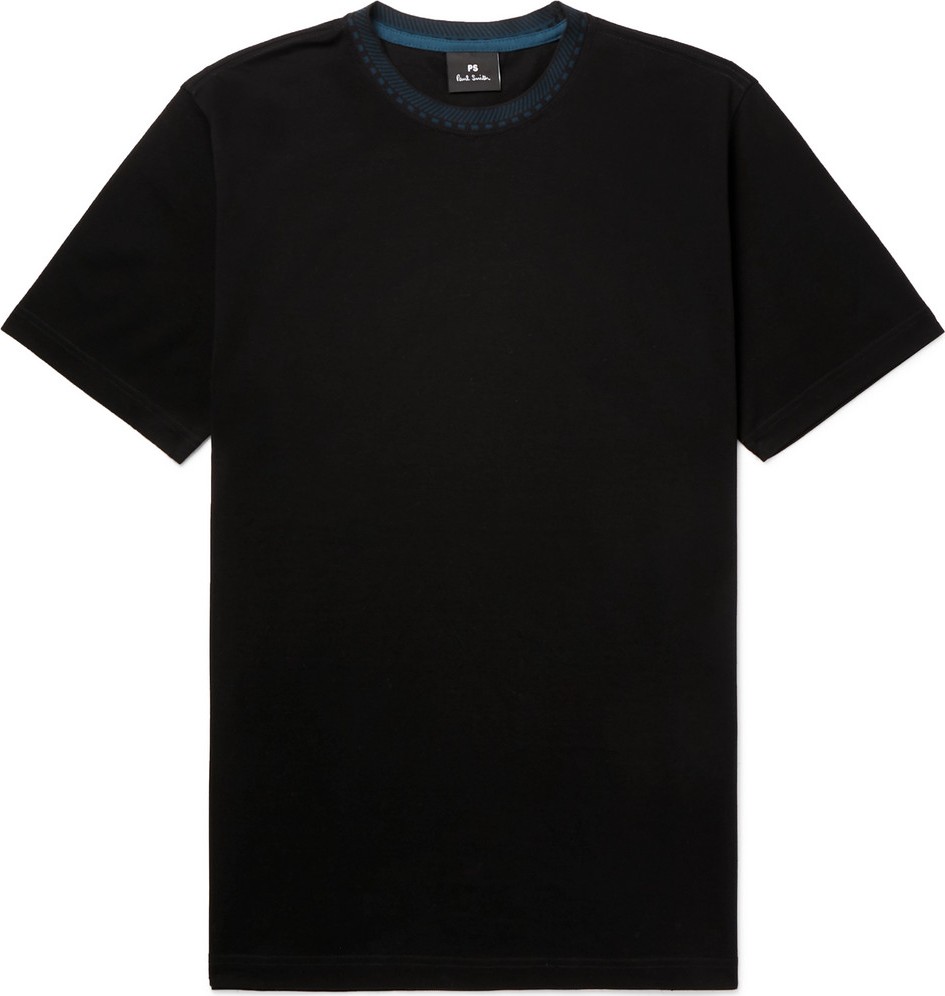 Ps By Paul Smith Contrast-Trimmed Cotton-Piqué T-Shirt