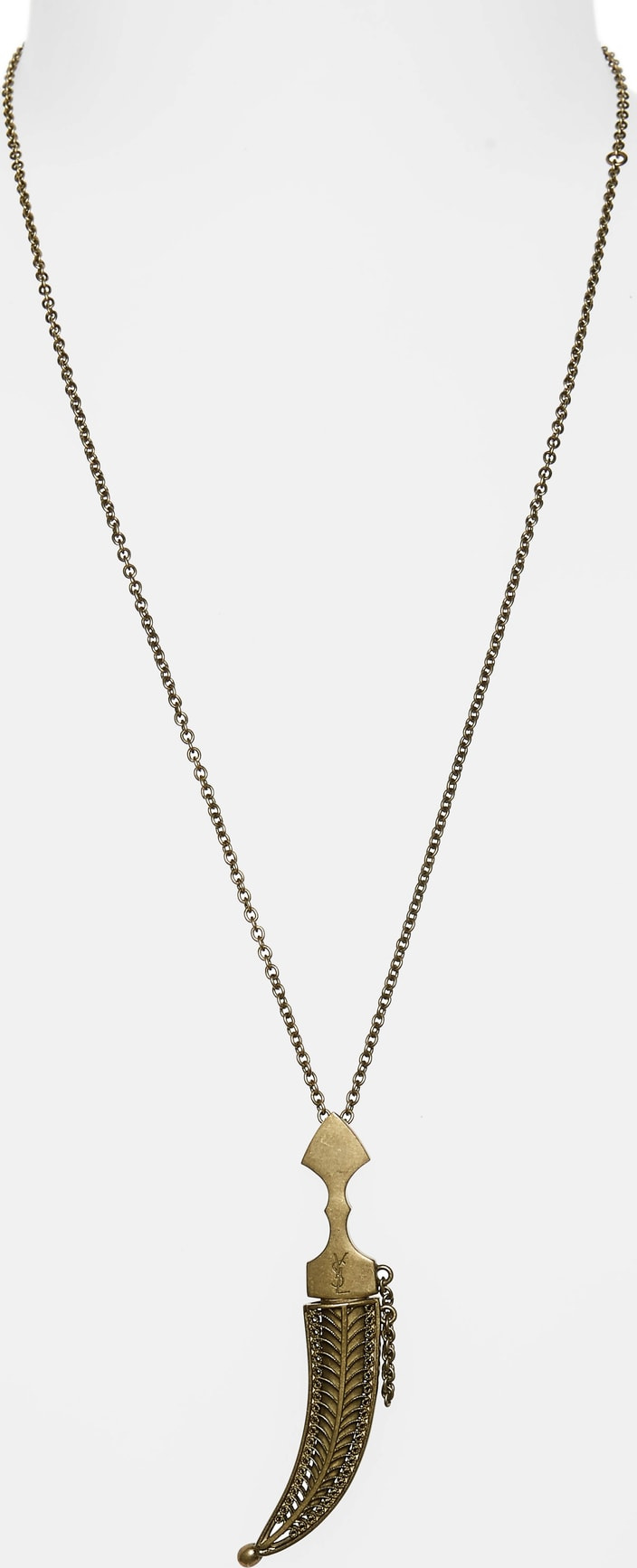 Saint Laurent Saber Charm Pendant Necklace