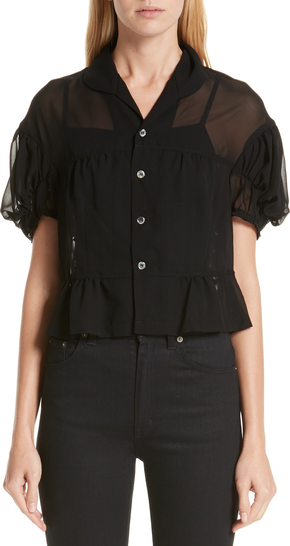 Comme Des Garcons Sheer Georgette Blouse