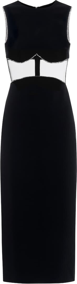 David Koma Embellished cut-out midi dress
