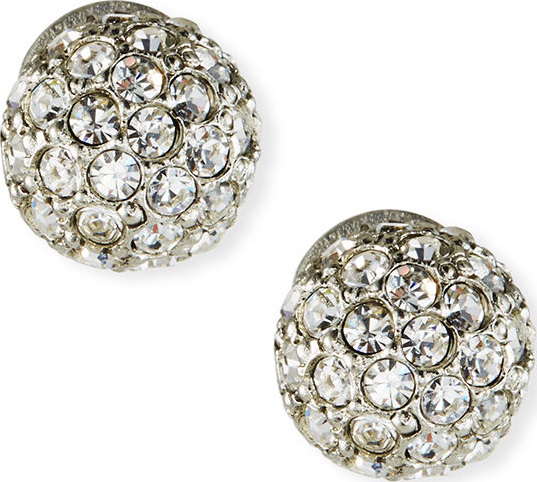 Oscar De La Renta Crystal Pavé Stud Earrings