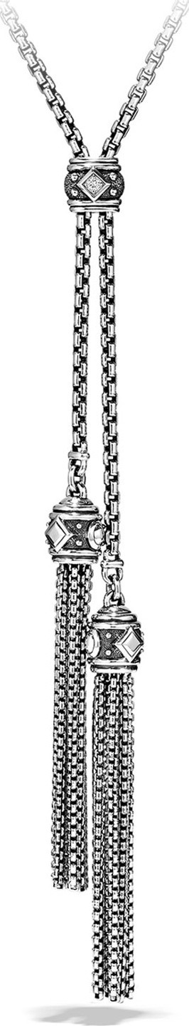 David Yurman Renaissance Pave Diamond Tassel Necklace