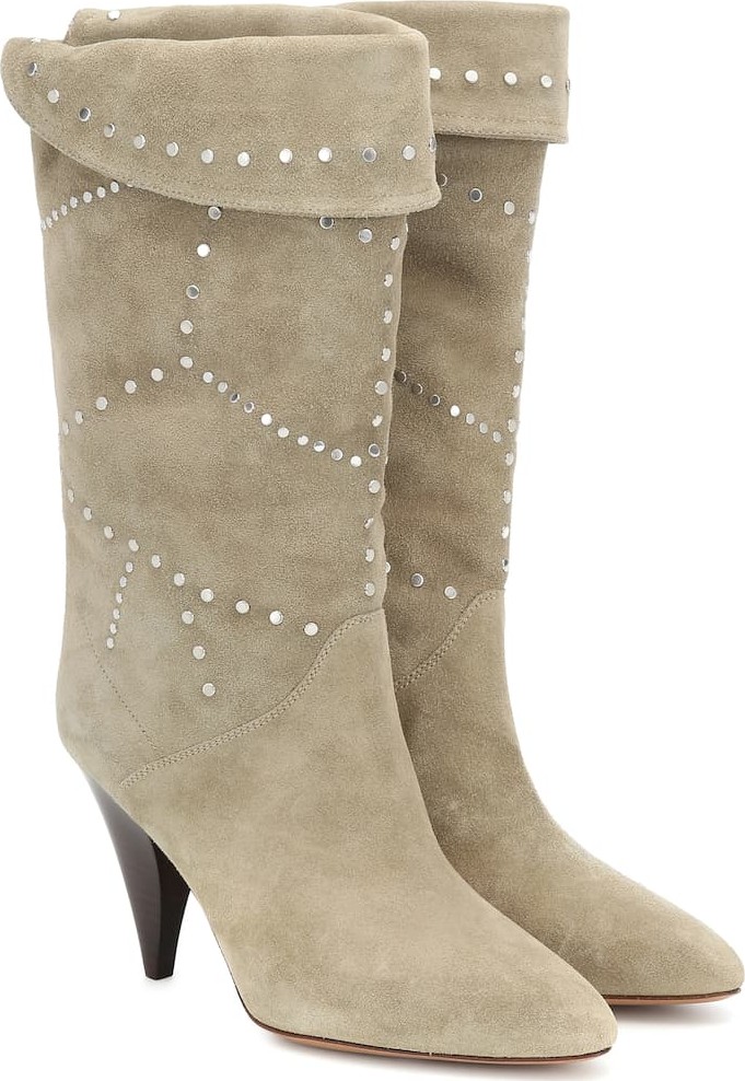 Isabel Marant Lestee studded suede ankle boots