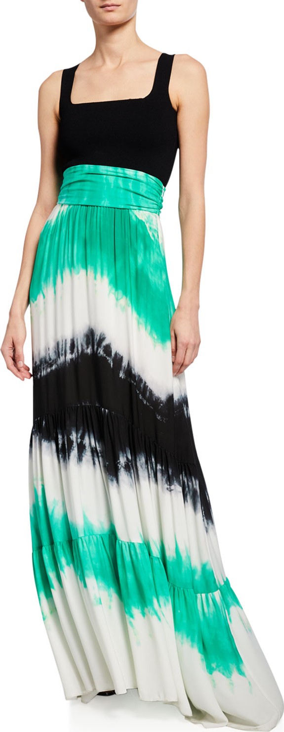 A.L.C. Hopkins Tie-Dye High-Waist Maxi Skirt