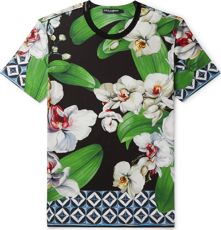 Dolce & Gabbana Slim-Fit Printed Cotton-Jersey T-Shirt