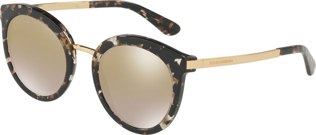 Dolce & Gabbana Rounded Mirrored Sunglasses