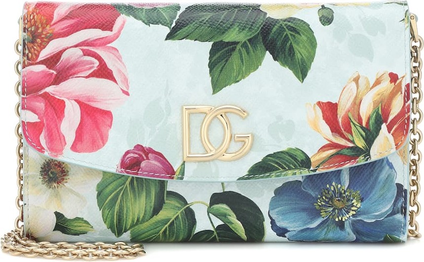Dolce & Gabbana Floral leather shoulder bag