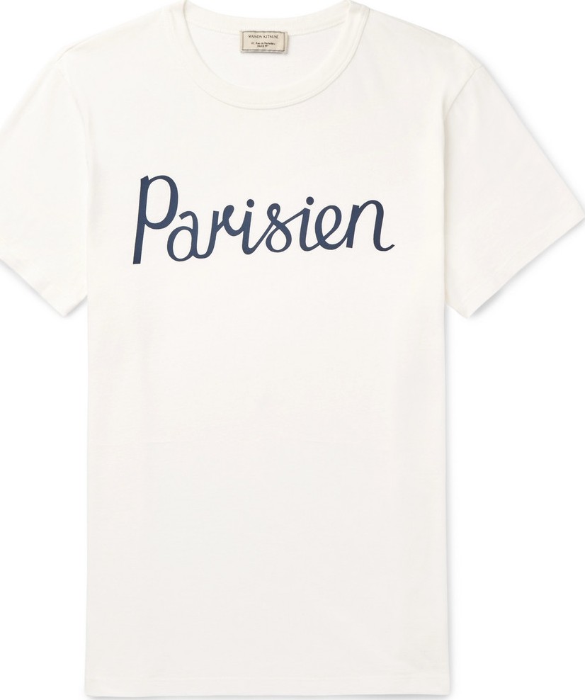 Maison Kitsune Printed Cotton-Jersey T-Shirt