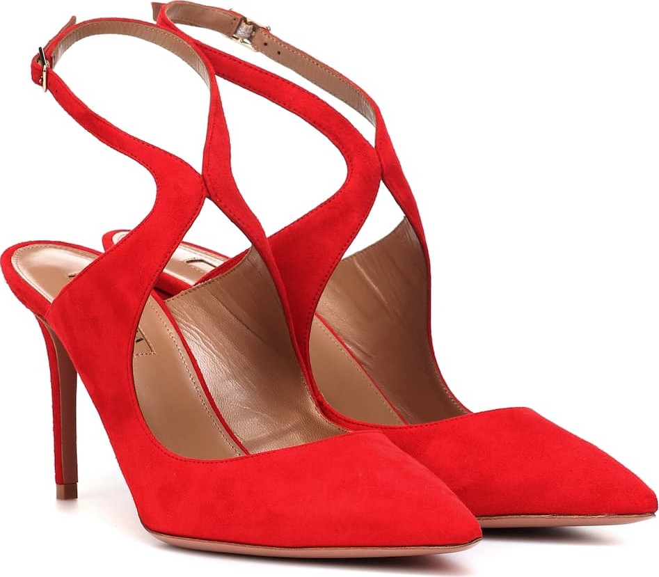 Aquazzura Talana 85 suede pumps
