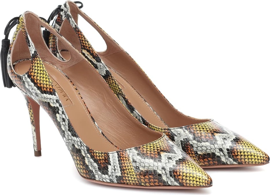 Aquazzura Forever Marilyn 85 snakeskin pumps