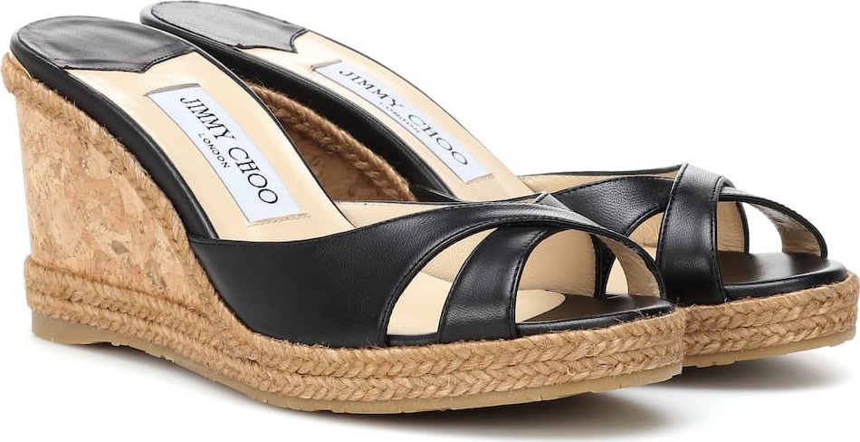 Jimmy Choo Almer 80 leather slides