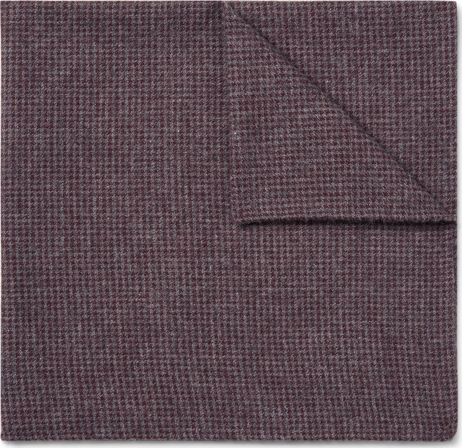 Oliver Spencer Checked Organic Cotton-Blend Pocket Square