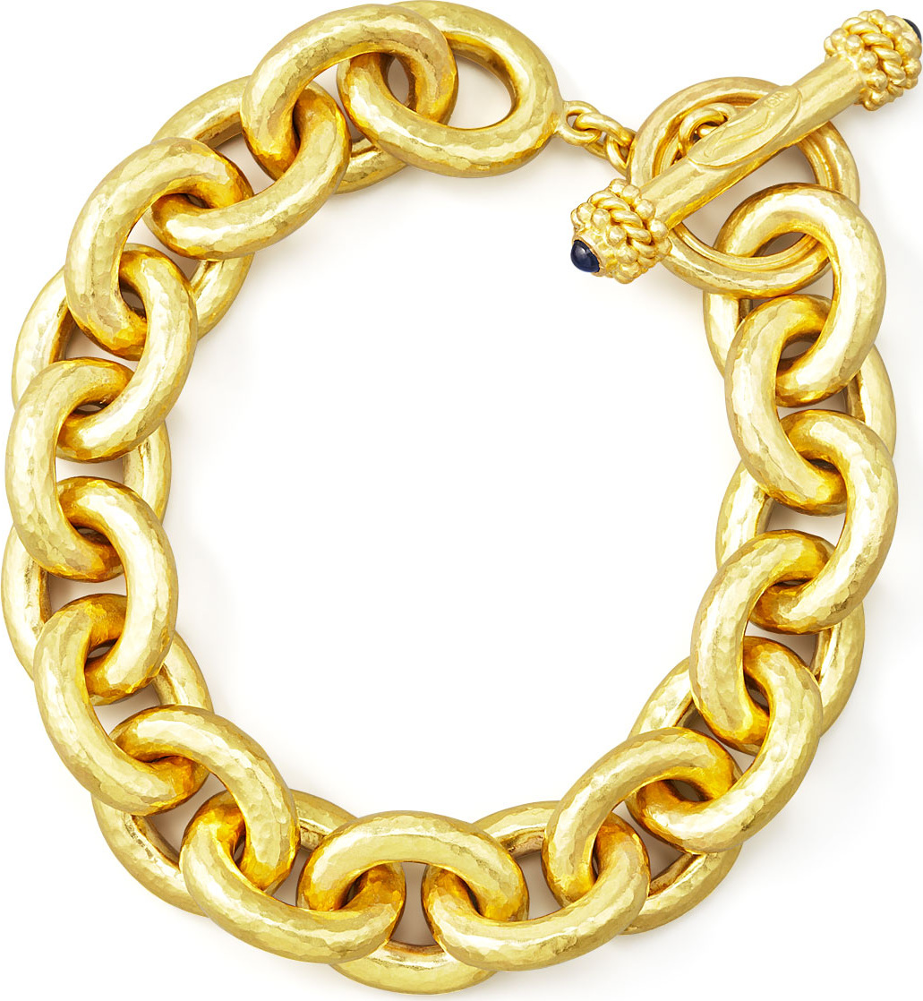 Elizabeth Locke Heavy Oval Link 19k Gold Bracelet
