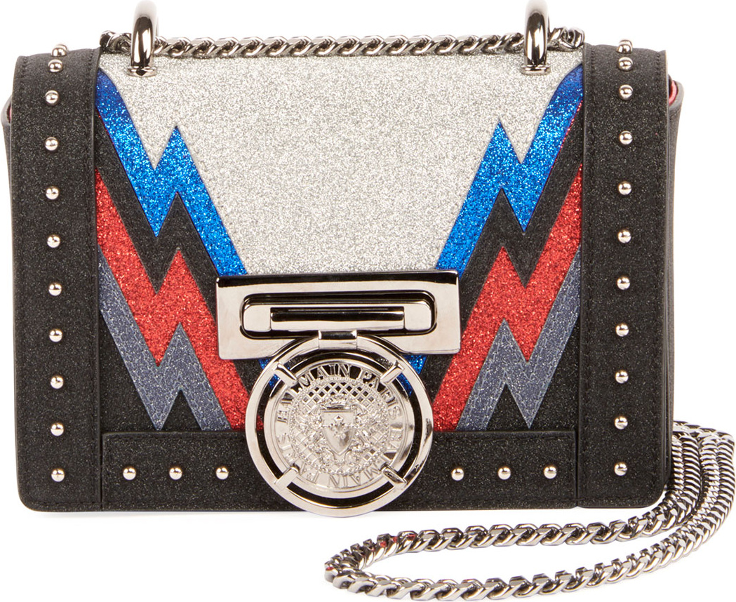 Balmain Baby Box Flash Mixed Shoulder Bag