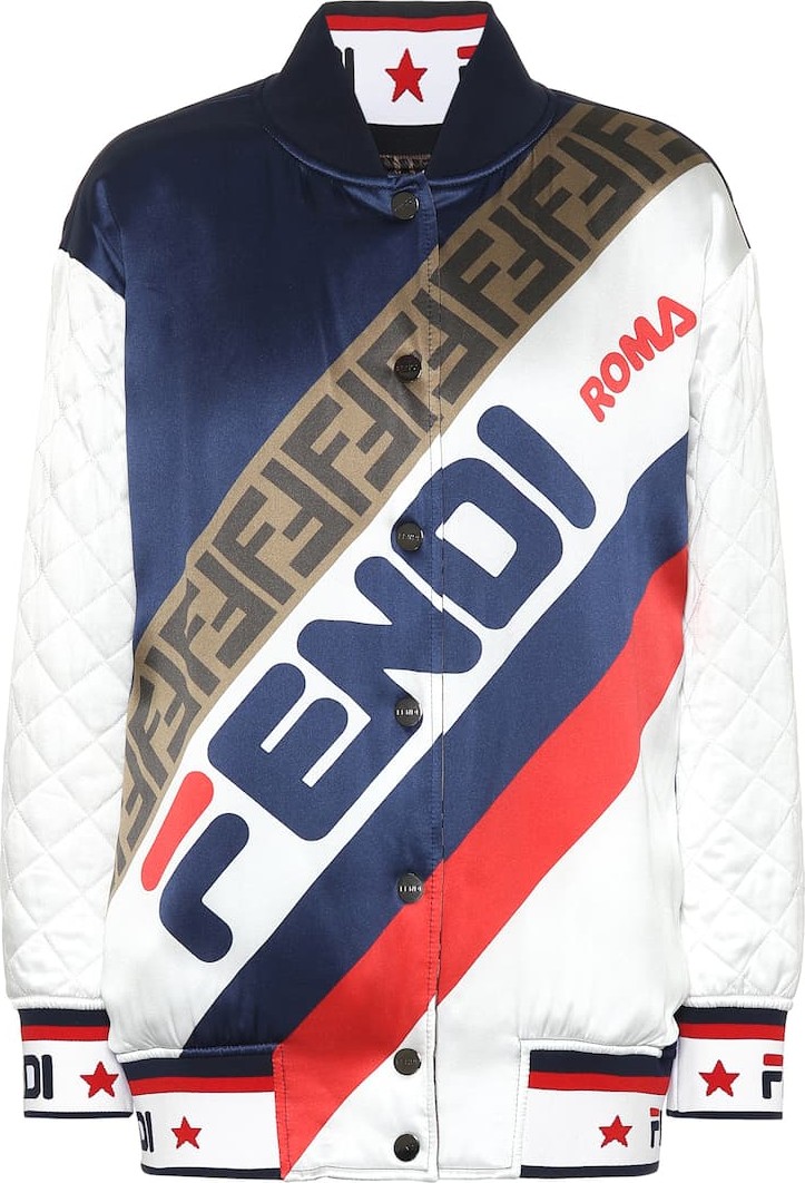 Fendi FENDI MANIA silk bomber jacket