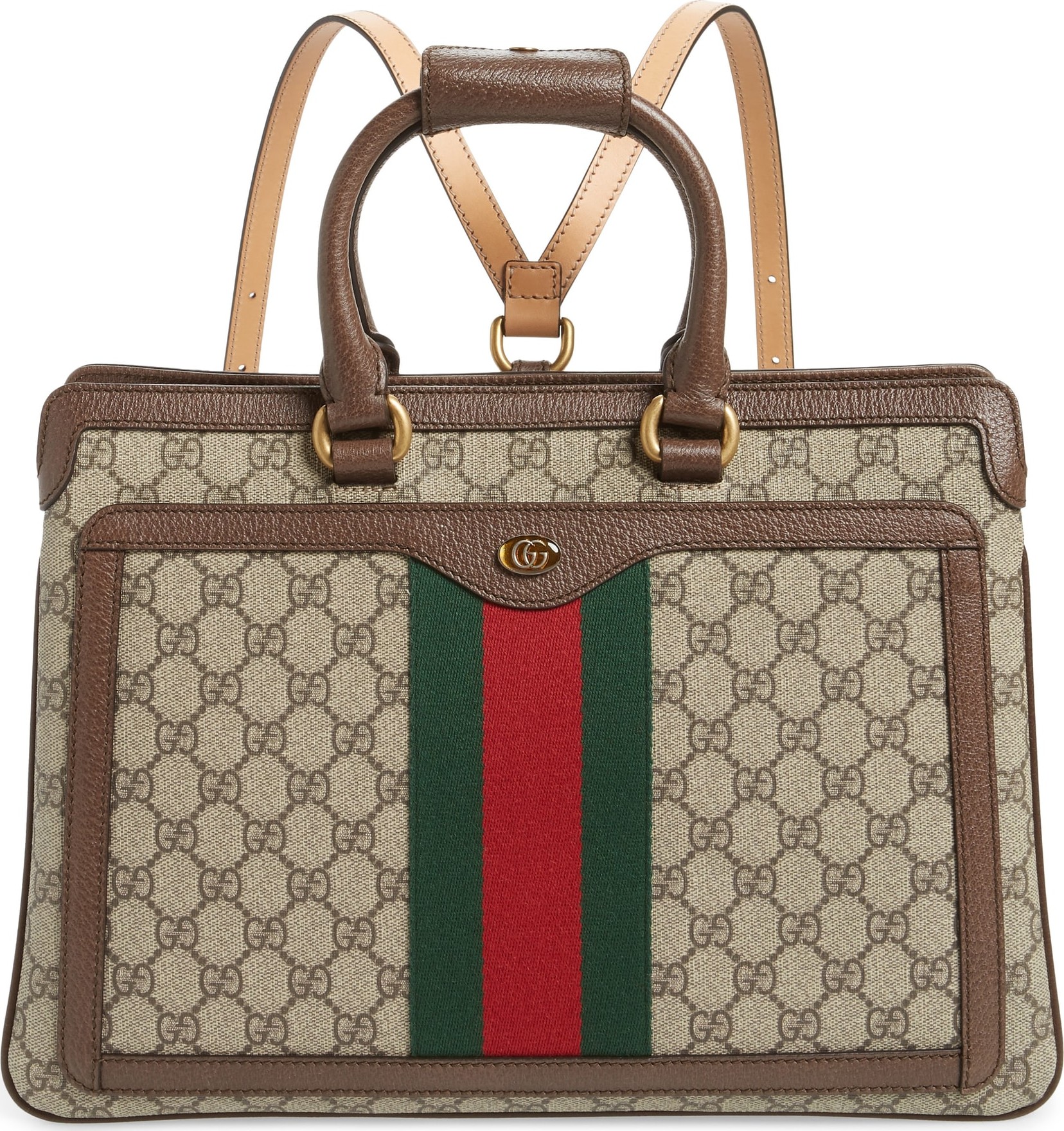 Gucci Ophidia GG Supreme Canvas Convertible Backpack