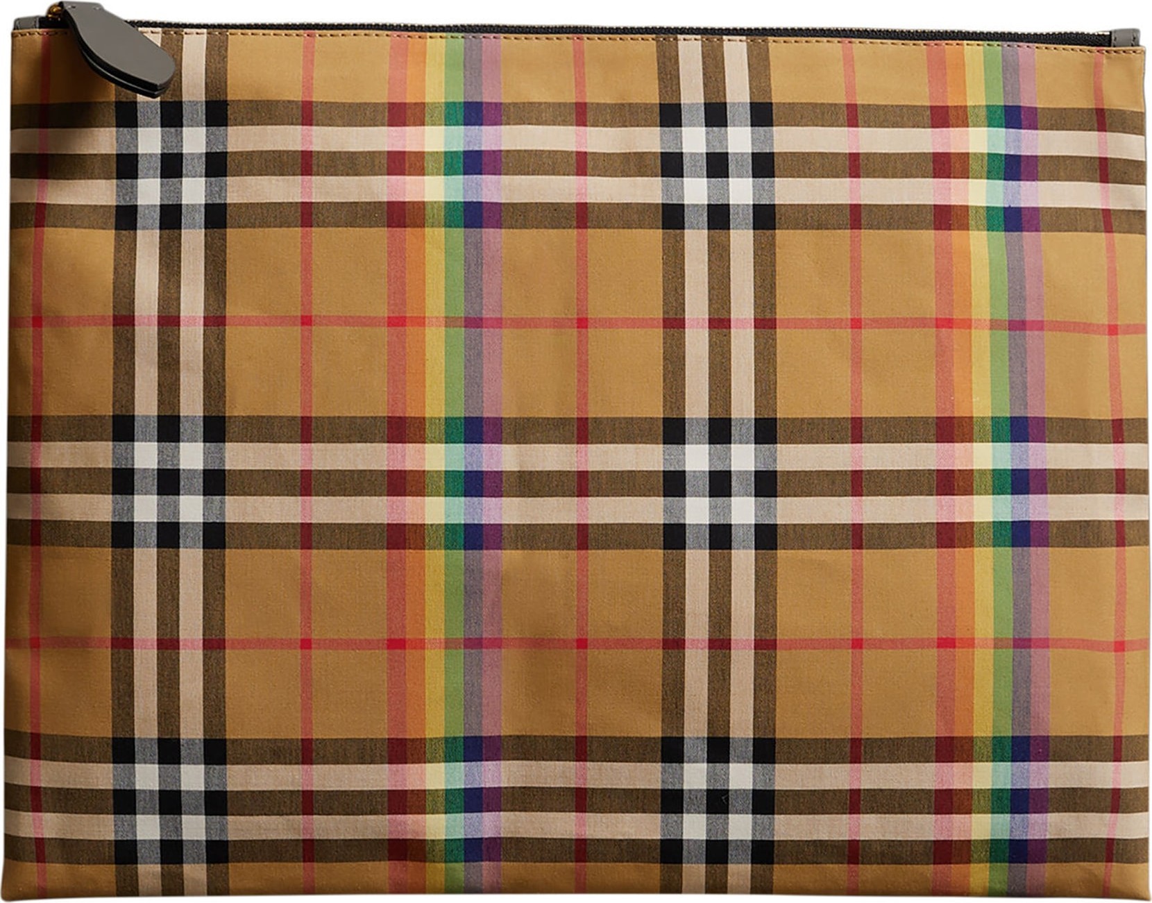 Burberry London England Large Check Canvas Pouch