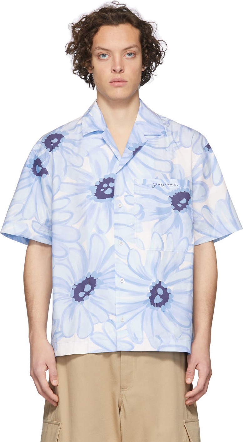 Jacquemus Blue 'La Chemise Jean' Short Sleeve Shirt